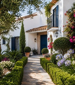 Villa garden pathway